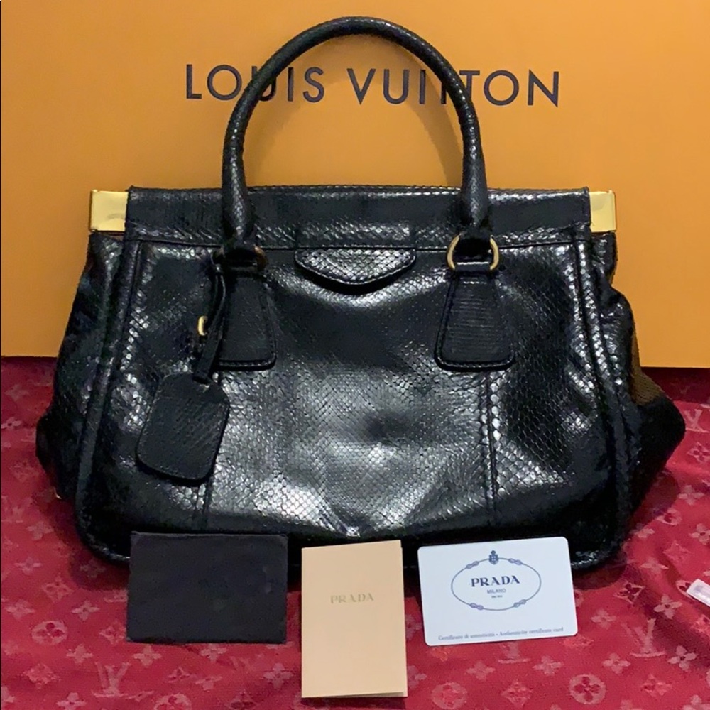 Rare Prada Python Pitone Lucido Bag - image 1